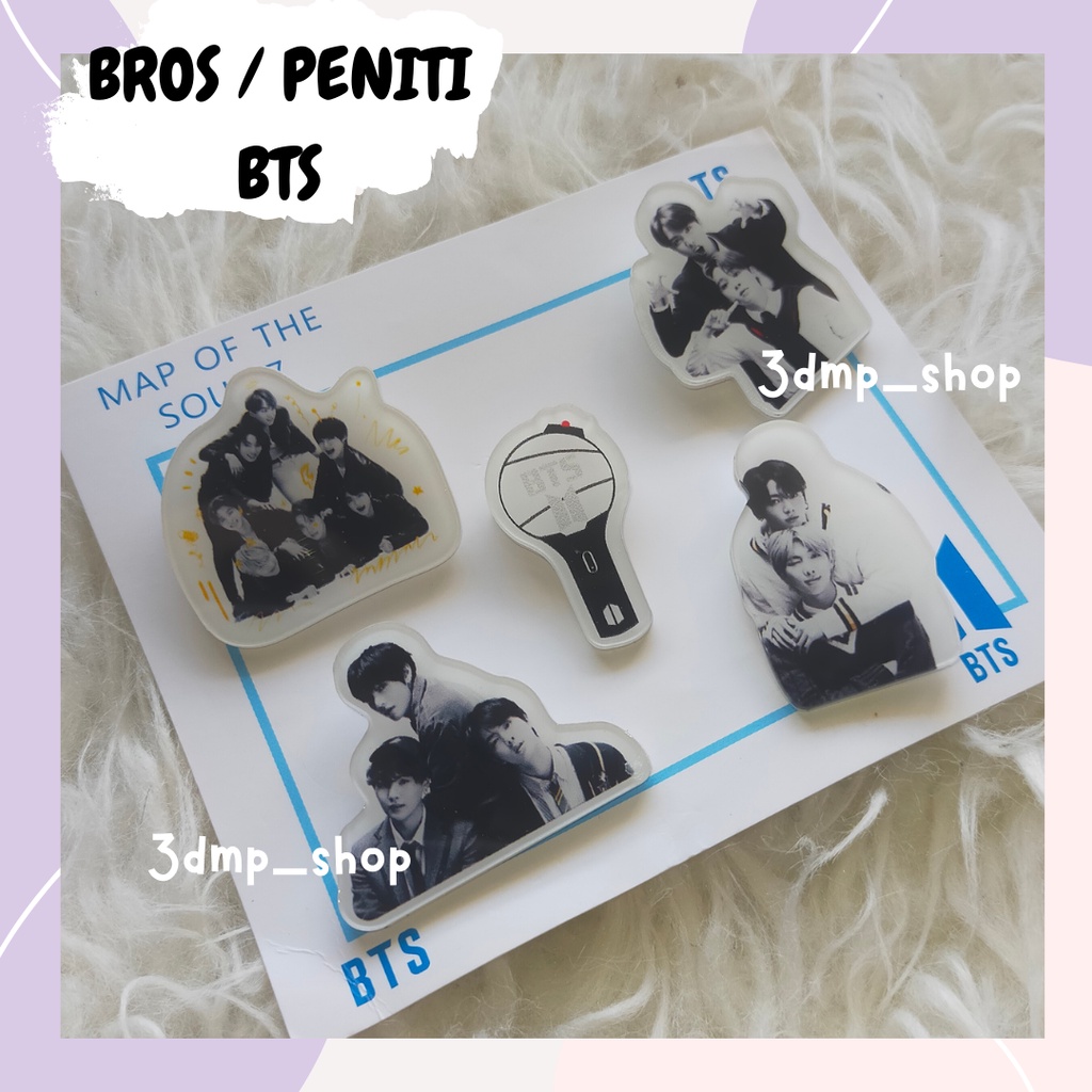 Pin Bros Lencana BTS MOT7 Map of the soul 7 jimin jungkook v taehyung