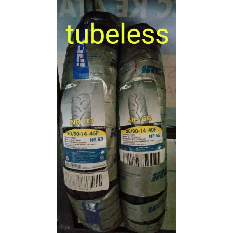 sepasang ban luar depan belakang IRC vario vario fi beat beat fi vario 125 fi spacy 80 90 90 90 14