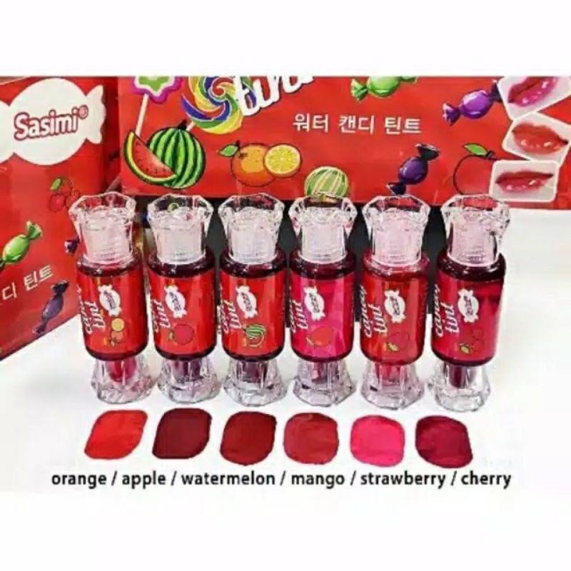 SASIMI WATER CANDY TINT HARGA 6 PCS