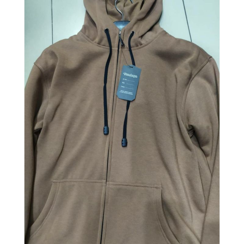 jaket ziper polos hoodie baby terry