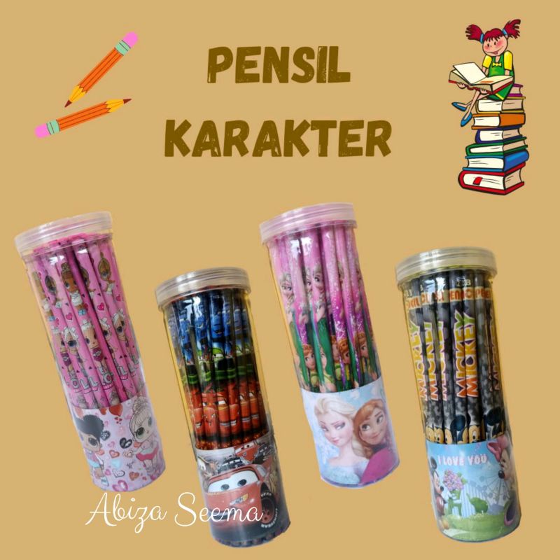 

Pencil karakter 3 pcs