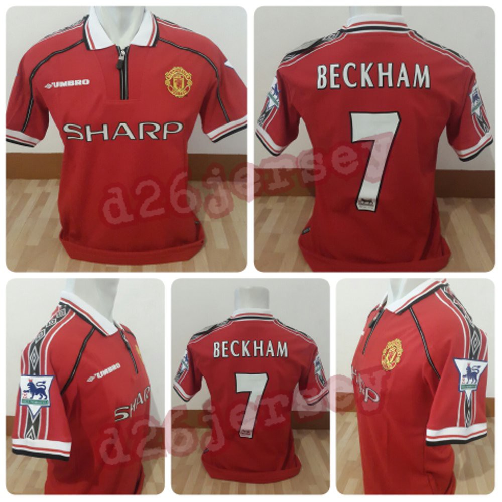 Jersey RETRO Manchester United Home 1998 1999   Cetak nama   Patch Bagus