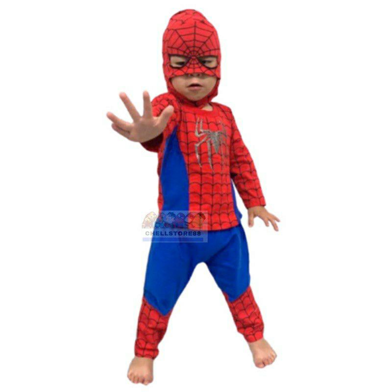 KOSTUM BAJU ANAK SPIDERMAN TOPENG KAIN TERBARU / KAOS ANAK SPIDERMAN TERLARIS RATIS TOPENG SPIDERMAN