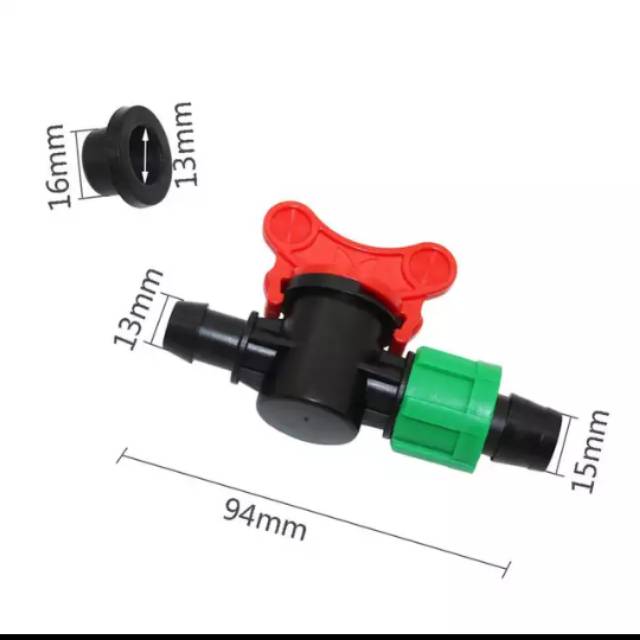 Stop kran drip tape 15 mm/12 mm