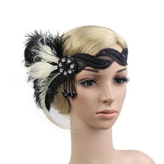 Hiasan Kepala Rambut Wanita Model Rumbai Bulu Vintage Hiasan Kepala Rambut Wanita Model Rumbai Bulu Vintage