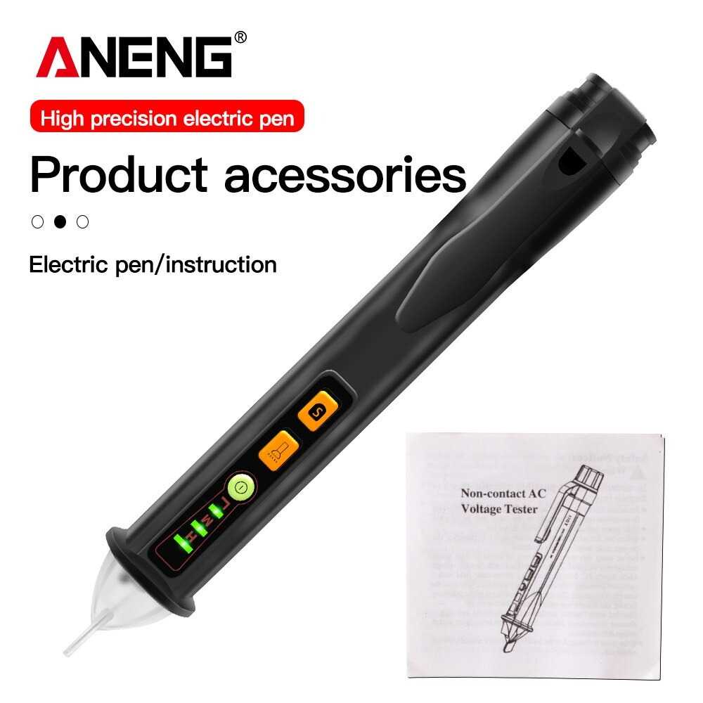 ANENG Test Pen Listrik Canggih Multifungsi / Testpen Tes Pen Tespen Cek Kabel Putus / Alat Deteksi Aliran Arus / Tester Non Contact AC Voltage Alert Detector 12V-250V - VD700 ANENG