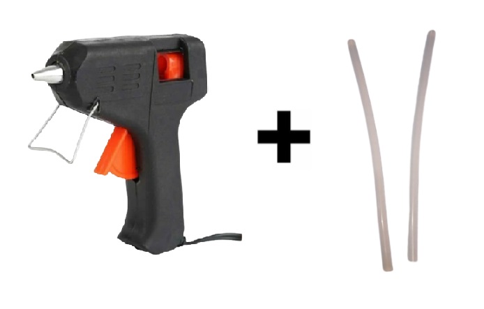 Yangma Pistol Lem Tembak 10Watt Lem Lilin Ukuran Kecil Tanpa Tombol On Off Hitam Plus Lem bakar 2pcs