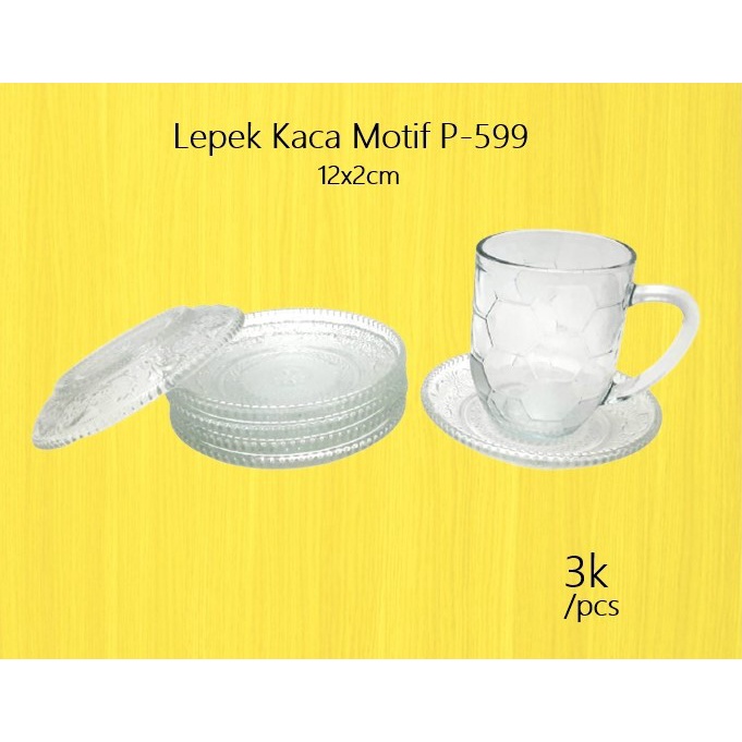 Lepek/piring Kaca Motif P-599 Uk.12cm