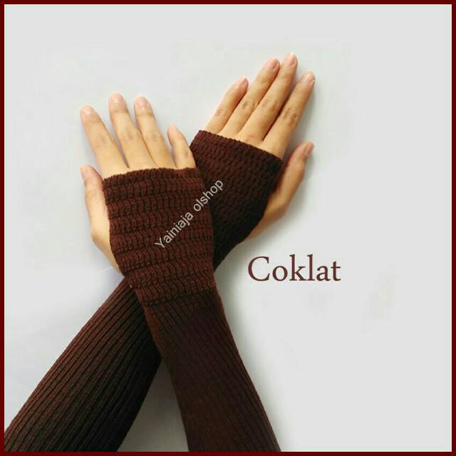 handsock rajut jempol premium/manset jempol wanita/ panjang 35-40cm/manset rajut wanita