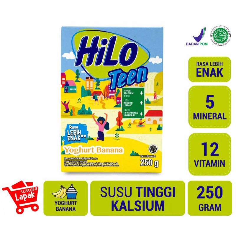 

Promo Hilo Teen Yoghurt Banana 250gr/hilo teen yoghurt banana 250gr