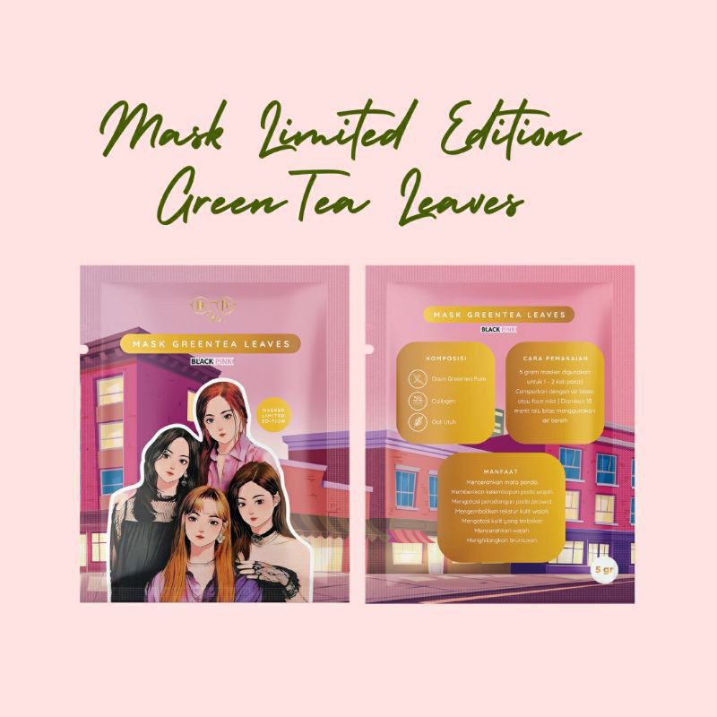 Hapo.skin Masker wajah organik blackpink masker wajah glowing blackpink masker collagen