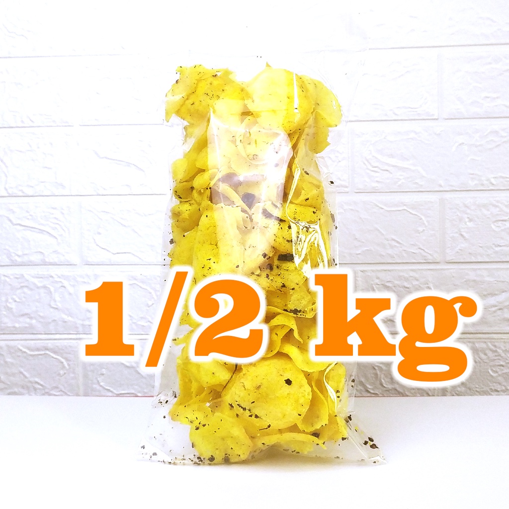 

KERIPIK KLOTAK GURIH RENYAH PEDAS 1/2 KG
