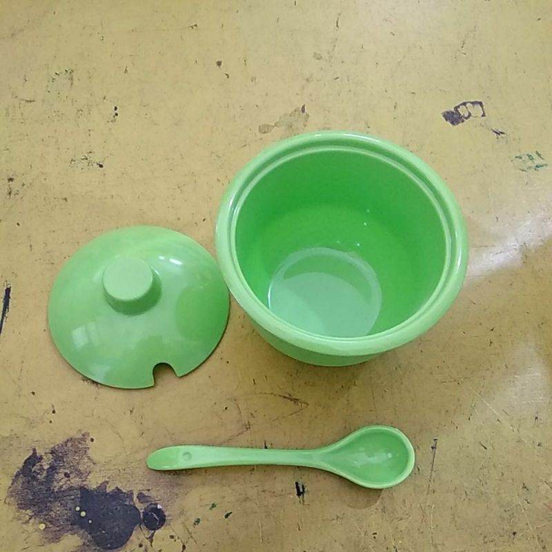 Mangkok Sambal Tutup + Sendok Melamin 4" MS-01S Singa Singi