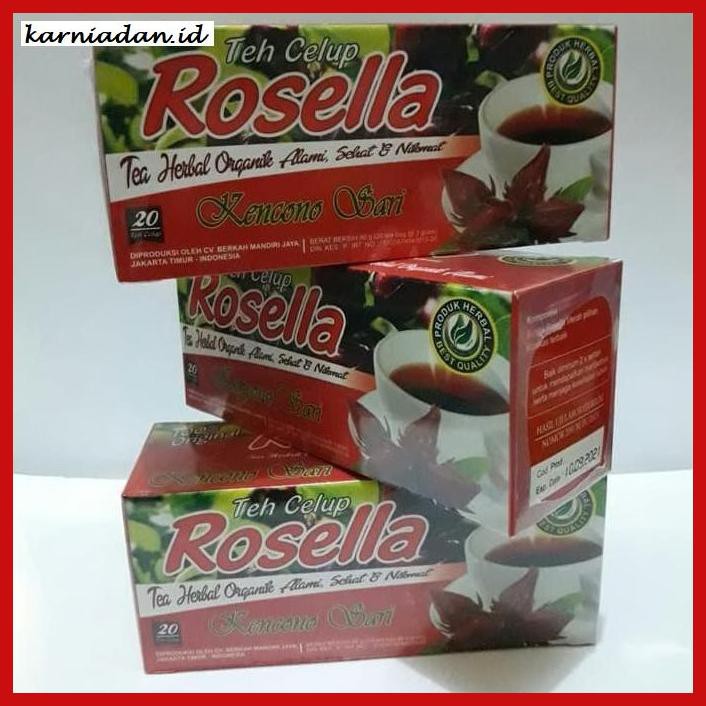 

lanoisidartdrink- teh celup bunga rosella rosela herbal kencono sari asli original -asliii-bngittt.