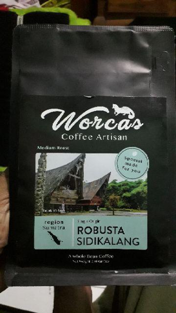 Worcas Kopi Robusta Sidikalang 200 Gram - Medium Roast