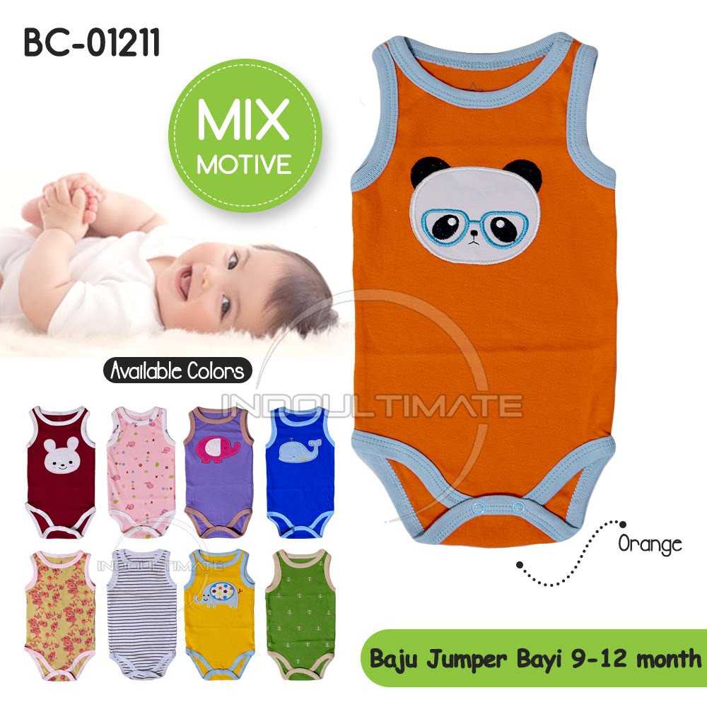 Baju Bayi Perempuan Laki-Laki Jumpsuit Bayi BY BC-01211 Baju Tidur Bayi Pakaian Bayi Kaos Bayi