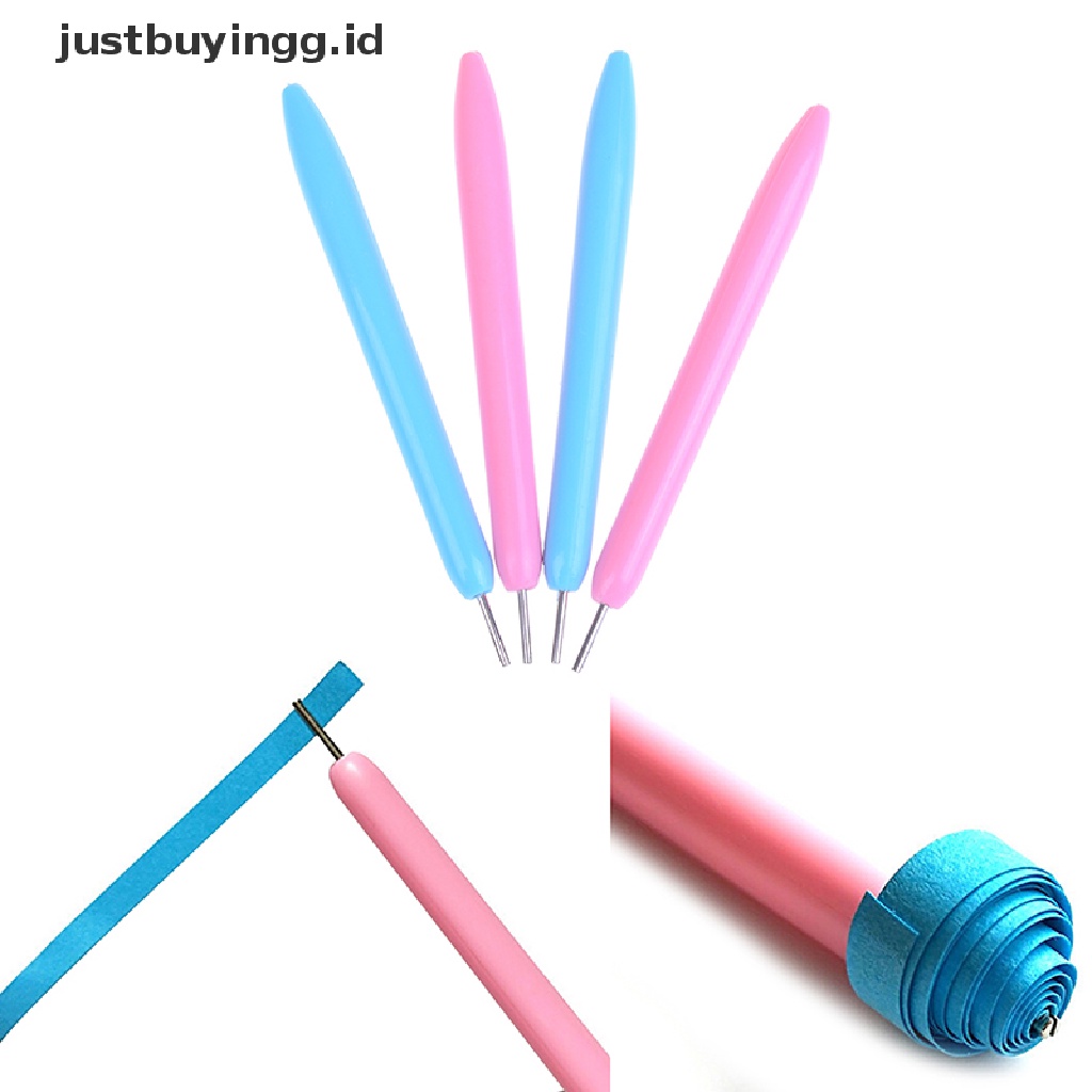 [justbuyingg.id] 2X Plastic slotted quilling paper tool craft origami paper quilling rolling pens ID