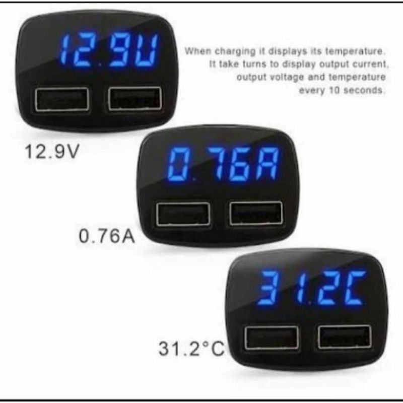 carger mobil motor truk dan bus 12 - 24 volt 3 in 1