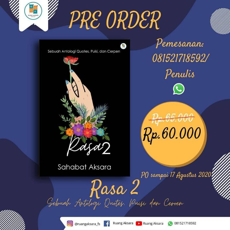 Rasa 2 - Sahabat Aksara | Penerbit Ruang Aksara
