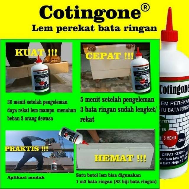 

Cotingone lem bata ringan