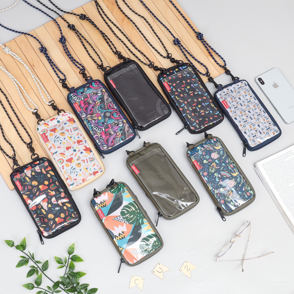 Tas Dompet HP ID Card Holder Hanging Phone Wallet Kalung Gantung Leher Multifungsi Wanita Pria TS-11 Image 6