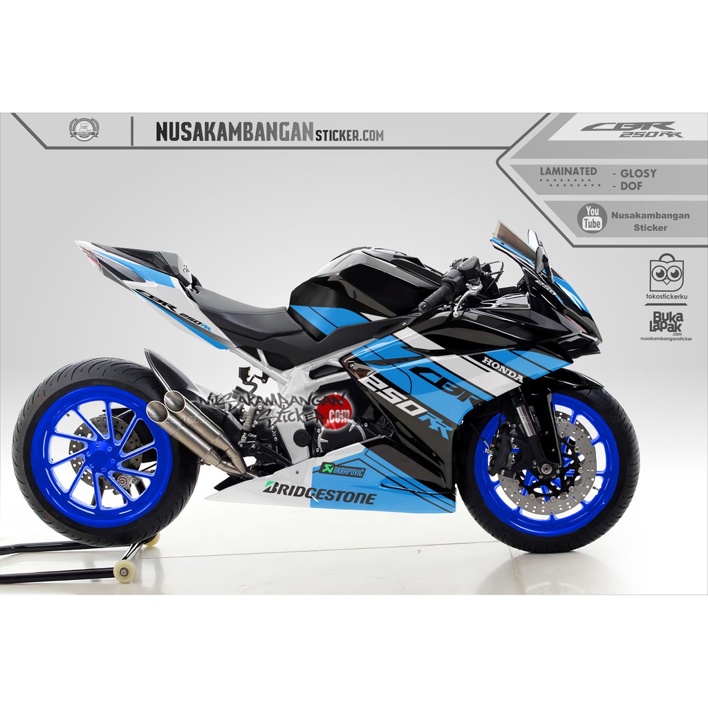 Decal CBR 250 RR – RR Racing ice blue