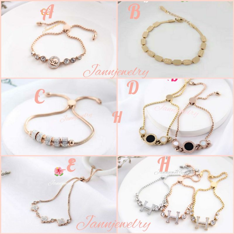 gelang serut titanium new model aneka warna &amp; model cantik