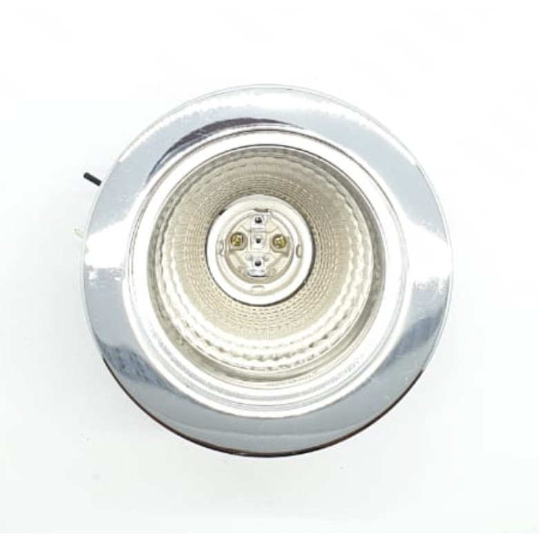 HTS DL-773 Silver Chrome Down Light  3,5&quot; 2 Kaki (bisa distel) Fiting Rumah Lampu Led Reflector Bagu