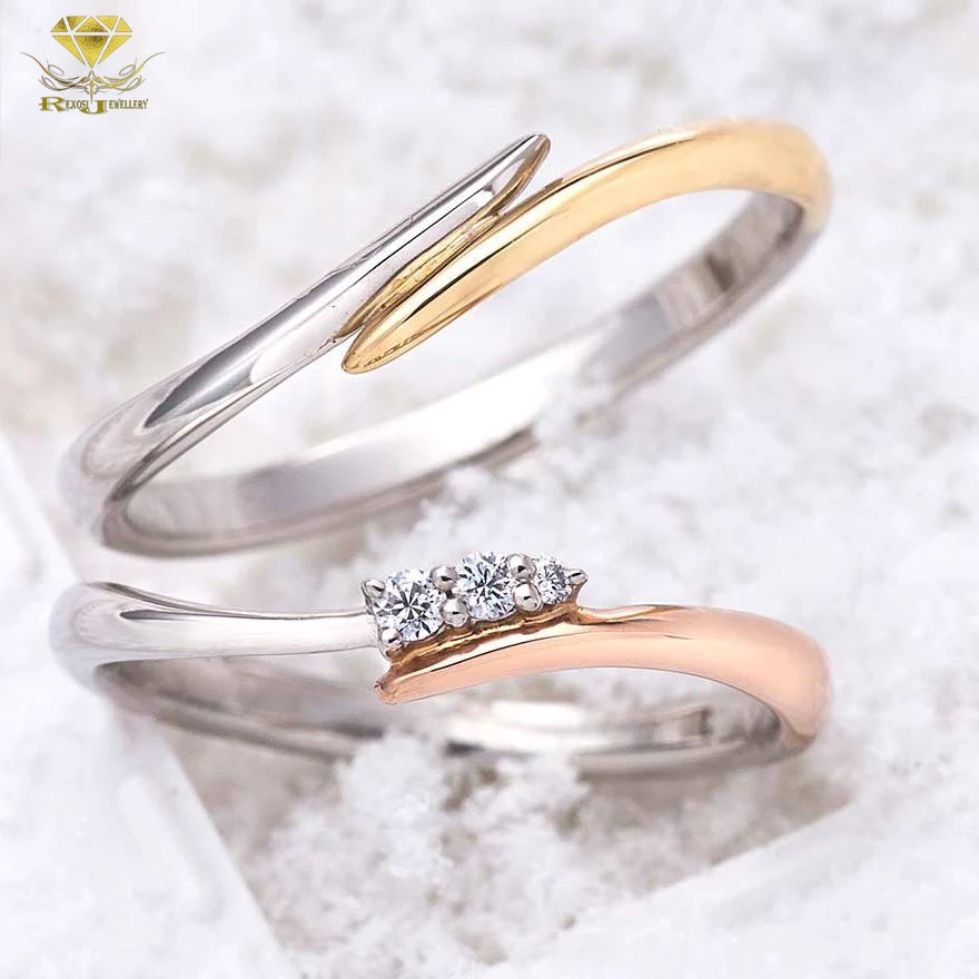 Cincin Couple Emas Berlian Eropa Asli ORI Kawin Nikah Tunangan Pernikahan Wedding Pria Wanita TJEEQA