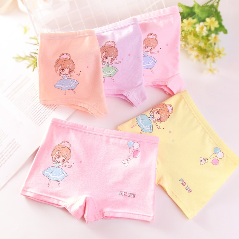 ❤ MIMI ❤ Celana dalam anak perempuan Boxer Motif Girl Face Princess Fairy Kartun IMPORT Murah