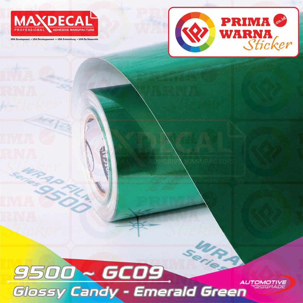 

[ROLL 152cm x 18m] MAXDECAL 9500 GC09 GREEN HIJAU GLOSSY CANDY