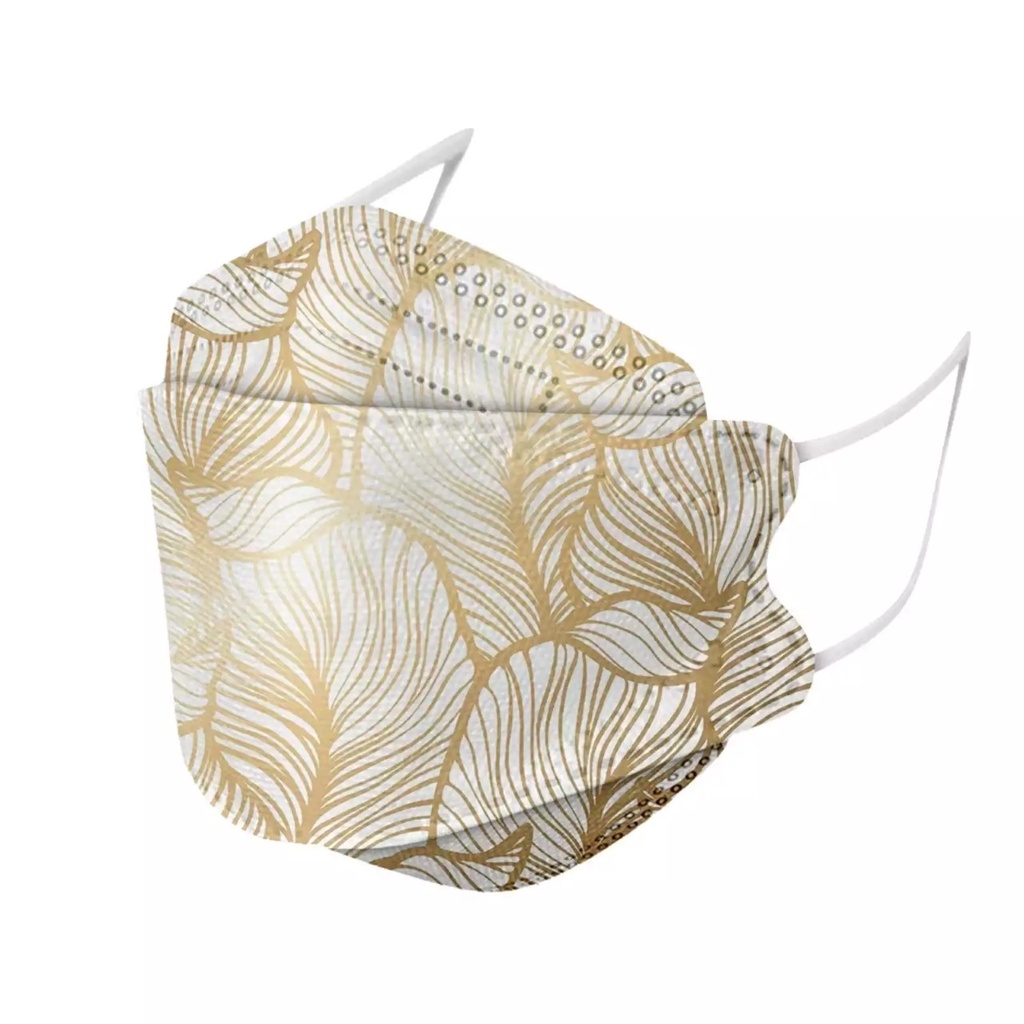Masker Dewasa KF94 Leaf Gold 4 Ply - Satuan