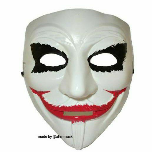 Bisa Cod Topeng Anonymous Vendetta Custom Joker Shopee Indonesia