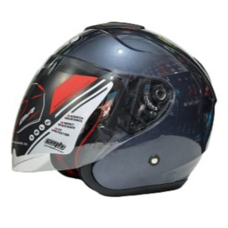 Helm KYOTO Allgrey Gloss Paket Ganteng Kaca Flat Iridium Venom Merek DYR not KYT