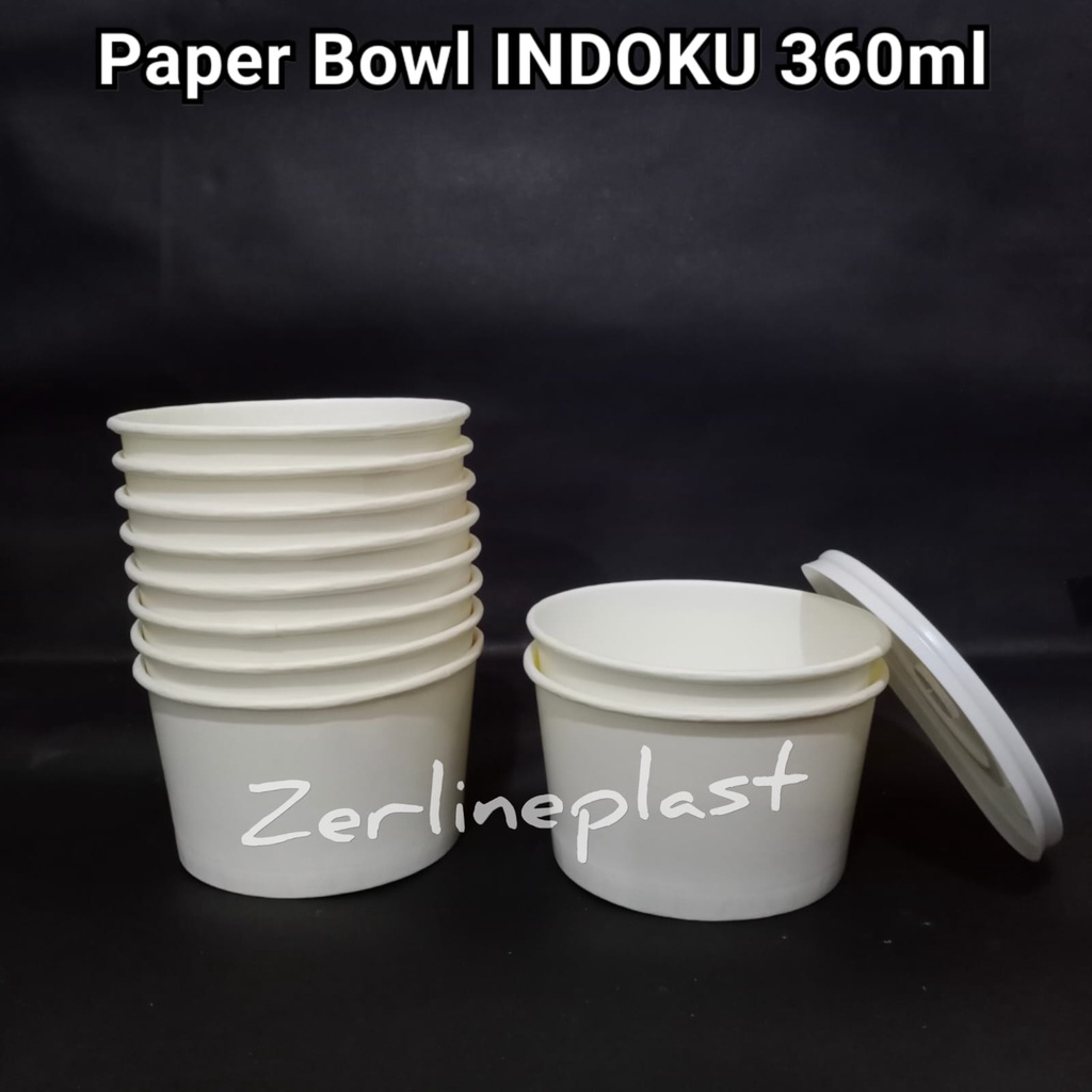 PAPER BOWL 360ml (Mangkok Kertas) @50set