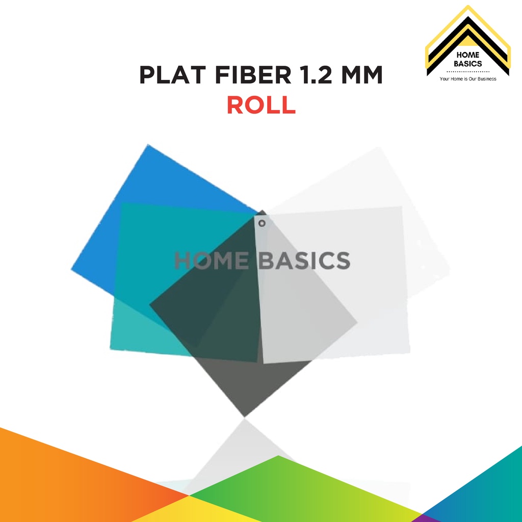 Plat Fiber Polos Tebal 1.2 mm Roll / Plastik Fiber Pagar / Penutup Pagar