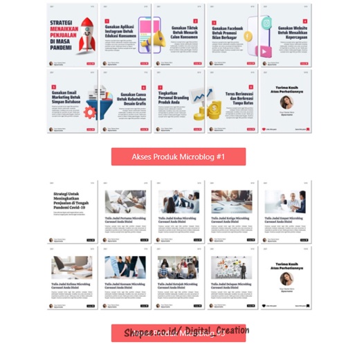 PLR Template Desain Simpel Canva Microblog Instagram | Siap Upload