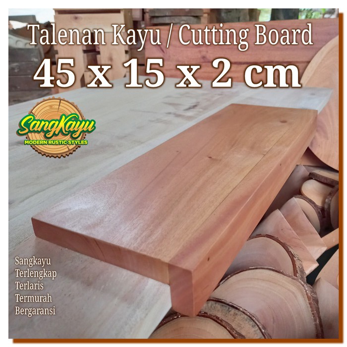 Talenan kayu 45x15x2cm Wooden Cutting Board Chopping board Talenan