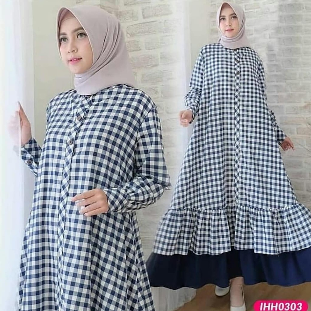 Baju Original Termurah MCL KARINA MAXI Dress Muslim Modern Panjang Hijab Fashion Wanita Gamis 2018