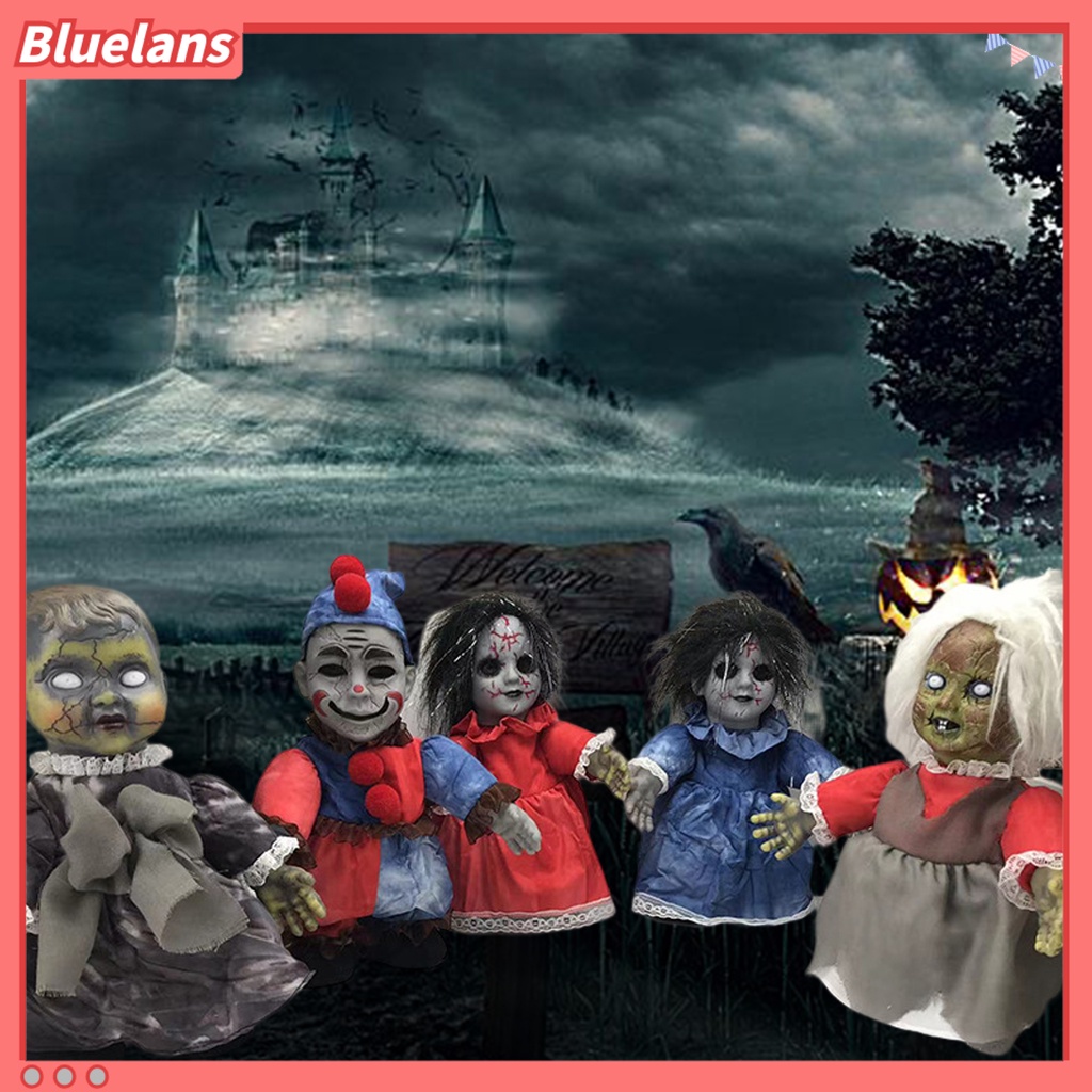 Mainan Boneka Hantu Halloween Tenaga Baterai Untuk Properti Pesta