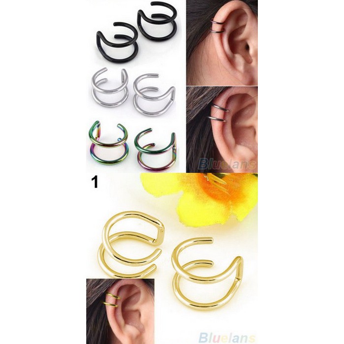 [Best Selling] EE0110 Anting Jepit Pria Cowok Cewek Tanpa Tindik Magnet Kpop Korea BTS EXO NCT DAY6 SKZ GOT7 Daniel Enhypen Treasure Day6 BigBang