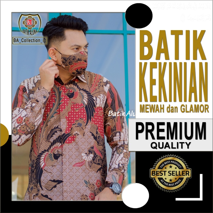 Batik Pria Lengan Panjang Alisan Casual Elegan Etnik Modern Ekslusif Dewasa Dobby Exclusive Keren Ko