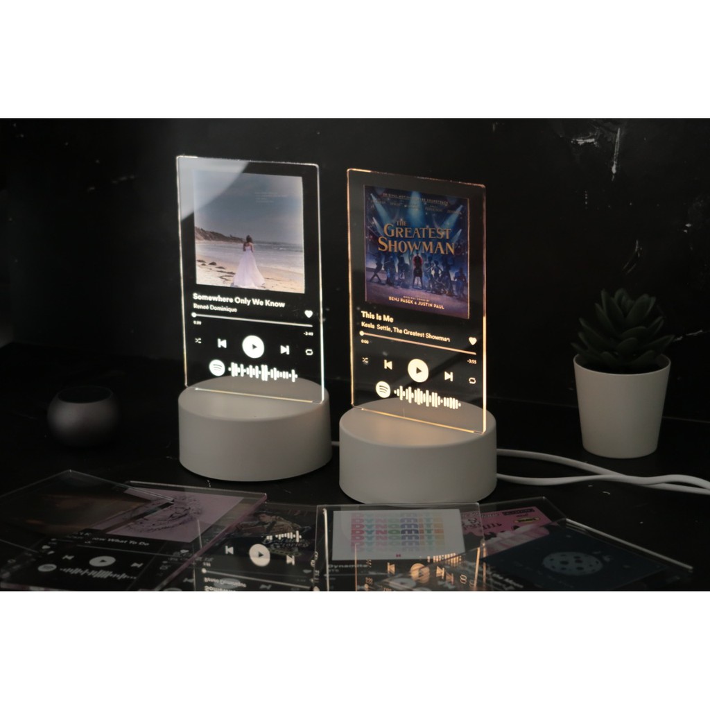 Lampu Tidur  LED Akrilik Free Custom Spotify  LS2009 Steve Handmade
