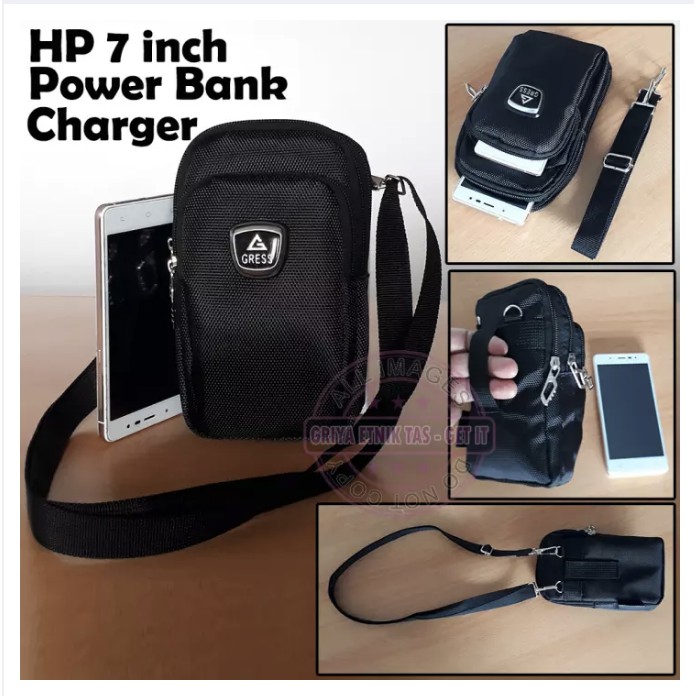 Tas Pinggang HP Pria Gress 7 inch Murah - Tas Holder HP Laki laki 6 inch Terbaru