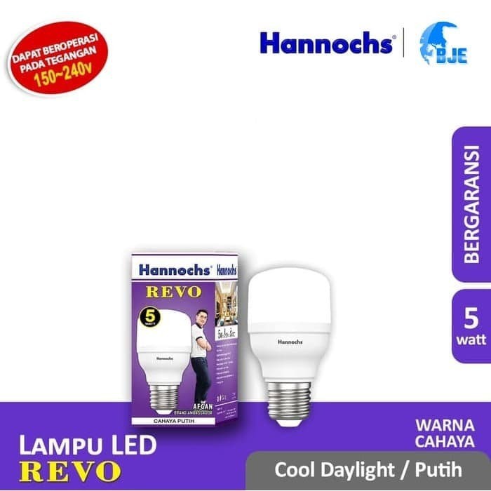 HANNOCHS Lampu LED REVO 5 Watt - Cahaya Putih - Garansi 1 Tahun