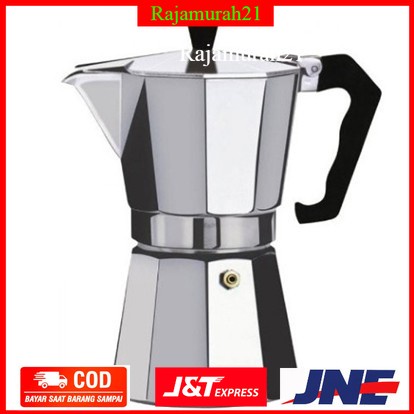 Coffee Maker Moka Pot Teko Stovetop Filter 300ml 6 Cups