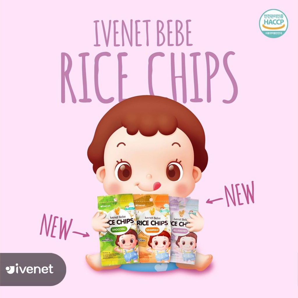 IVENET BEBE RICE CHIPS 15GR / IVENET / MAKANAN BAYI / MAKANAN ANAK