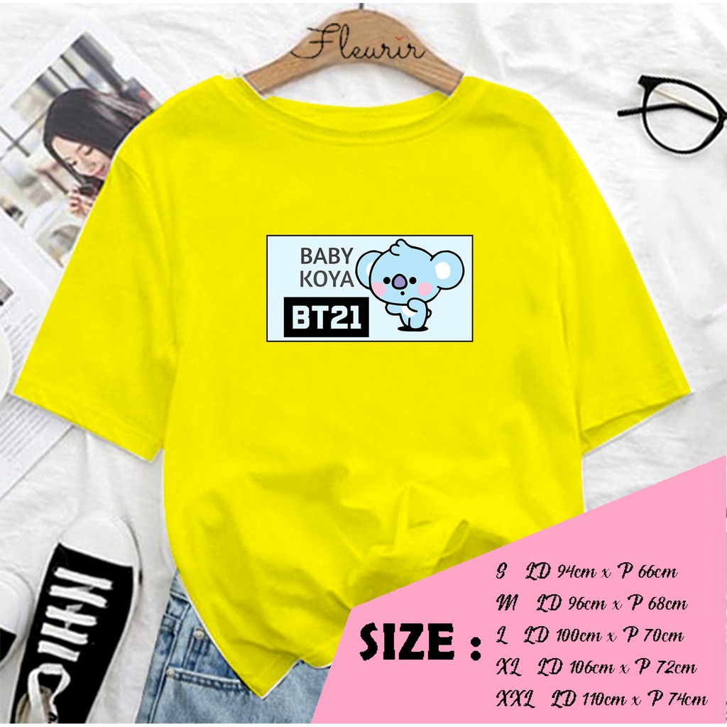 FLEURIR - KAOS BABY KOYA  WANITA DEWASA LENGAN PENDEK TUMBLR TEE UNISEX