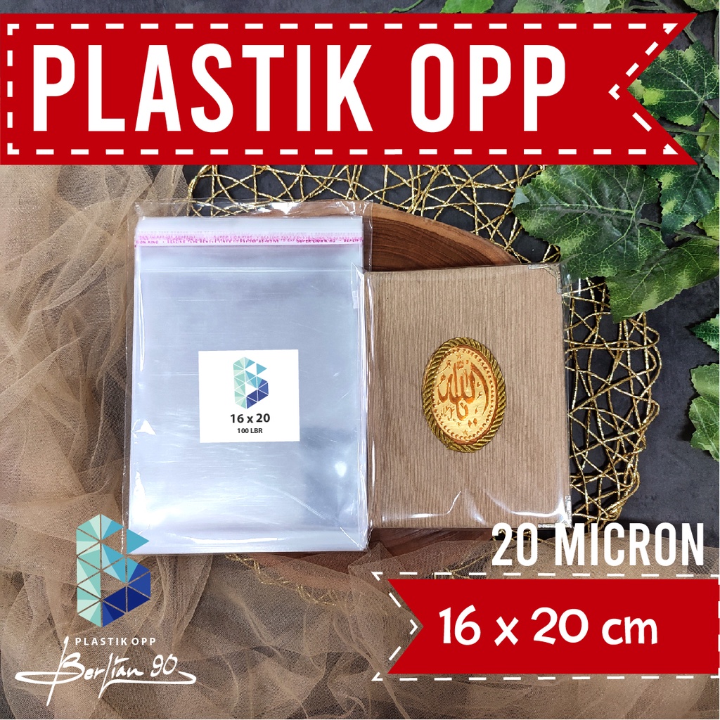 16x20 cm Plastik Opp / Plastik Opp Seal Tebal 20 Micron