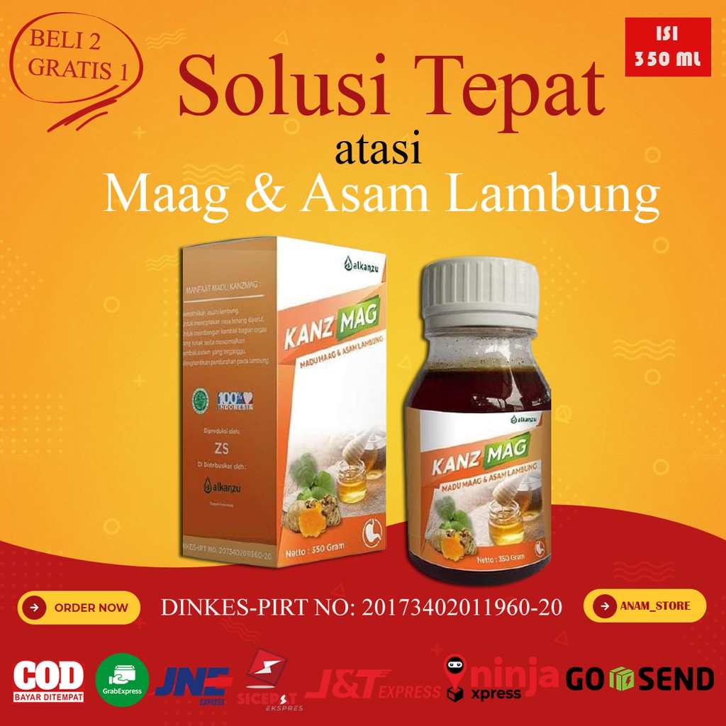 

Madu Kanzmag Solusi Asam Lambung dan Sakit Maag 350 gr